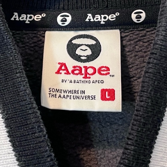 AAPE by A Bathing Ape Size Large Camouflage Varsity Snap Button Jacket - Picture 8 of 16